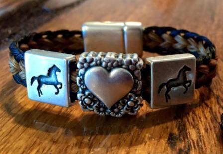 I Love Horses Horsehair Bracelet