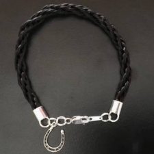 Sterling Silver Horseshoe Chain Horsehair Bracelet