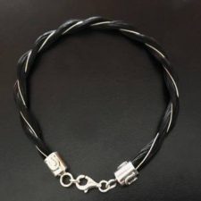 Sterling Silver Horseshoe Twist Bracelet