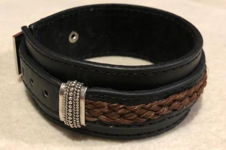 Leather and Horse Hair Bracelet