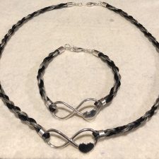 Infinity Heart Necklace and Bracelet Set