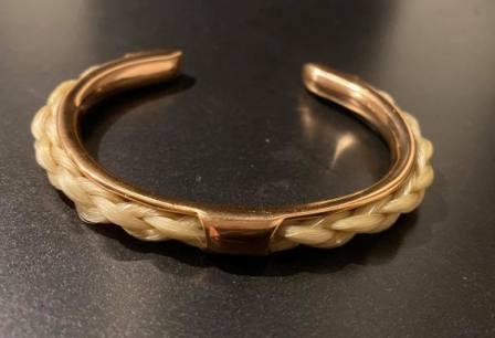 Rose Gold Horsehair Bracelet Cuff
