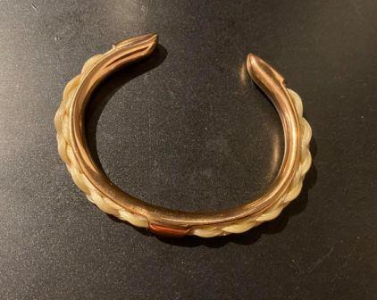 Rose Gold Horsehair Bracelet Cuff