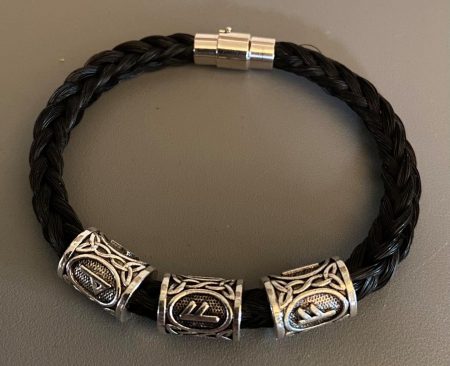 Viking Horsehair Bracelet Silver