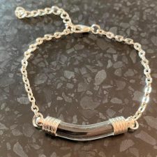 Glass Vial and Chain Horsehair Bracelet