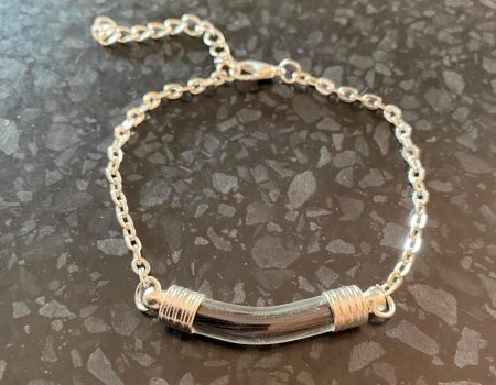Glass Vial and Chain Horsehair Bracelet