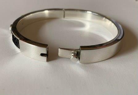 Sterling Silver Horseshoe horsehair bracelet